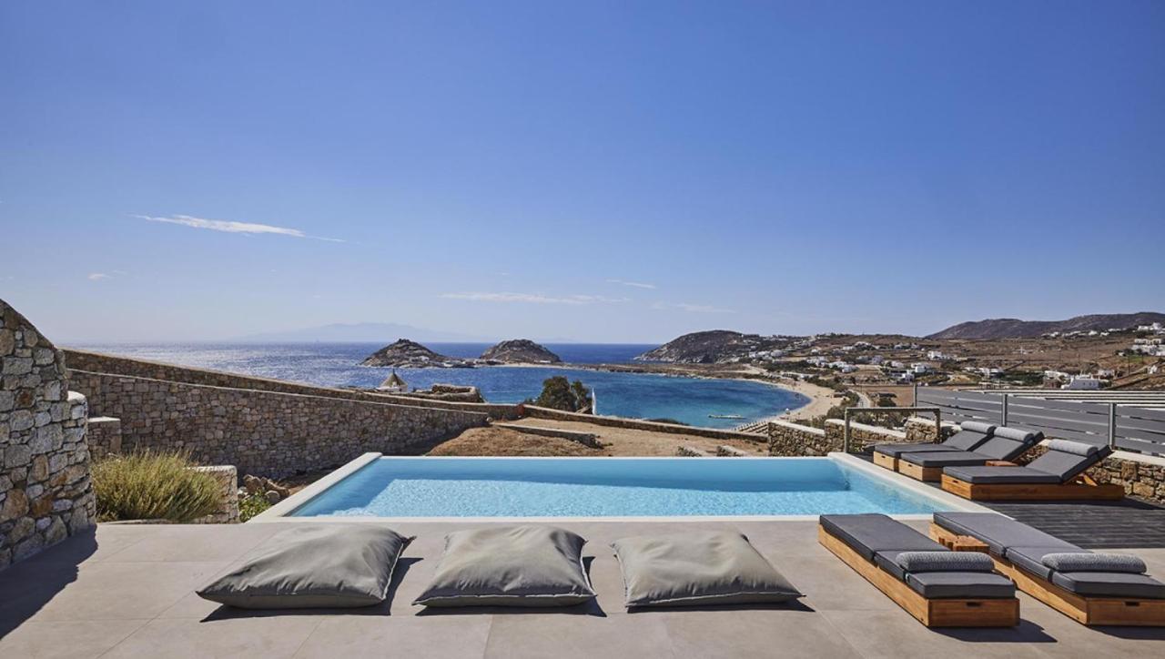 Villa Agapi, 2 Min Walk To The Beach & Heated Pool, By Red Windmill Villas Kalafatis Bagian luar foto