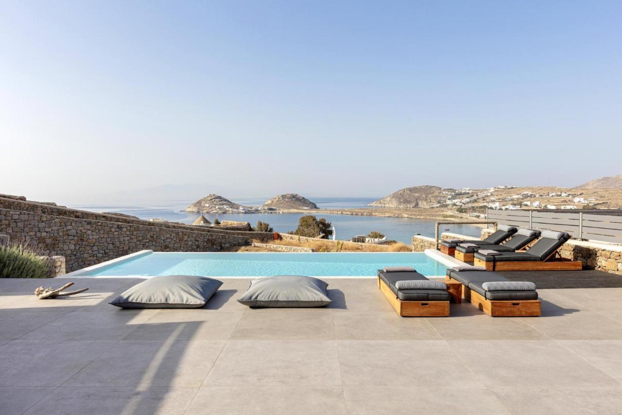 Villa Agapi, 2 Min Walk To The Beach & Heated Pool, By Red Windmill Villas Kalafatis Bagian luar foto